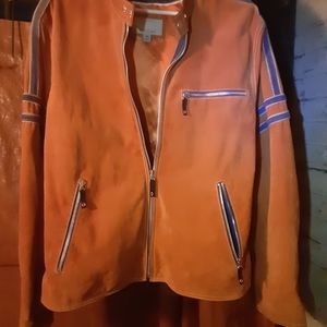 Motorcycle jacket, leather suede, M. Julian